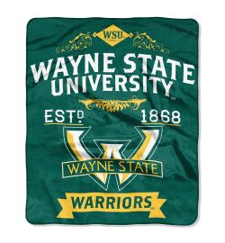 Wayne State branded blanket