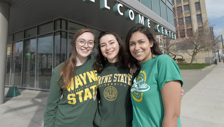 Students wearing their Warrior gear